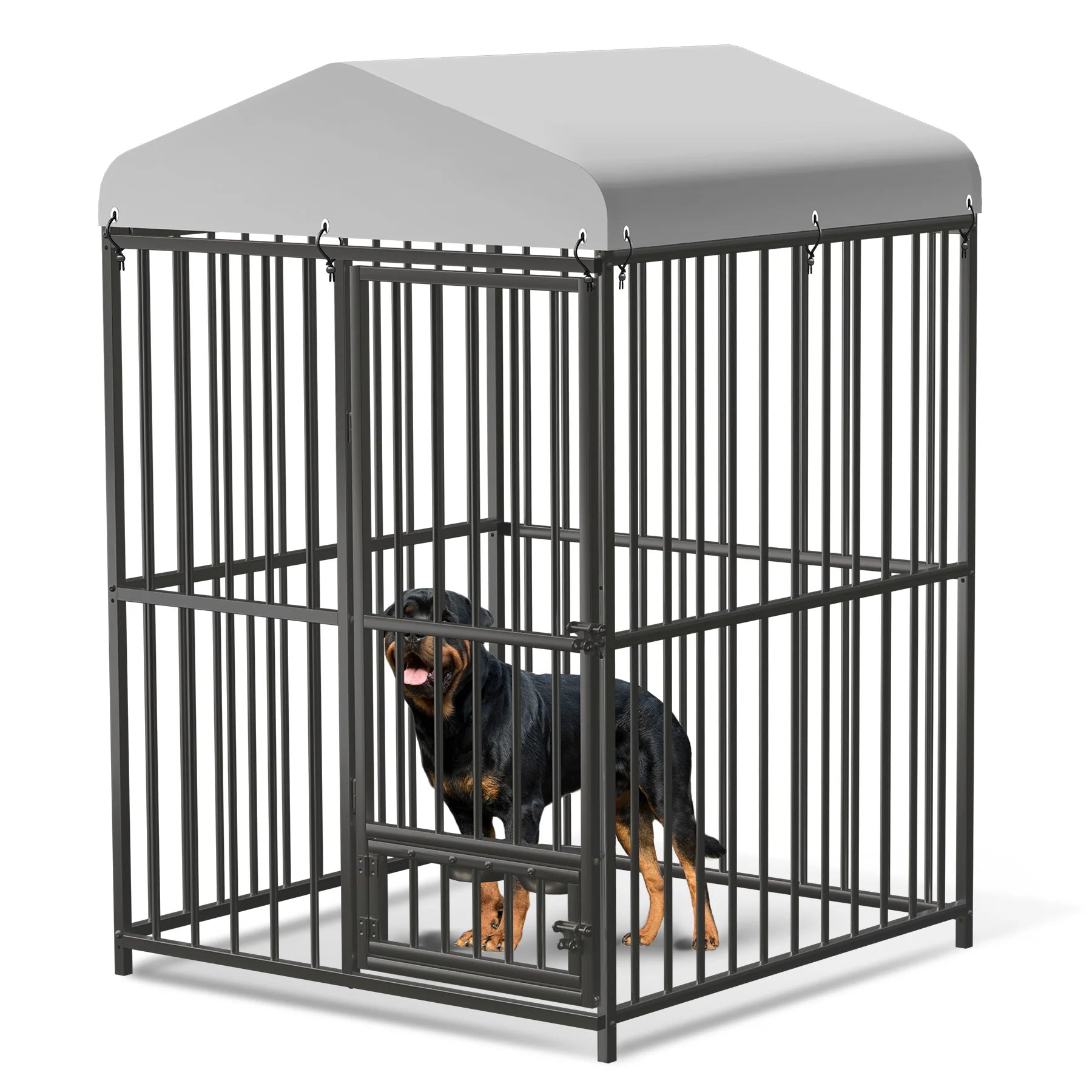 SteelGuard 4x4x6FT Outdoor Dog Kennel